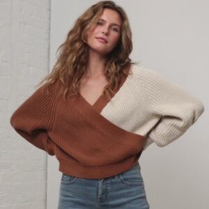 UpWest Colorblock Wrap Sweater